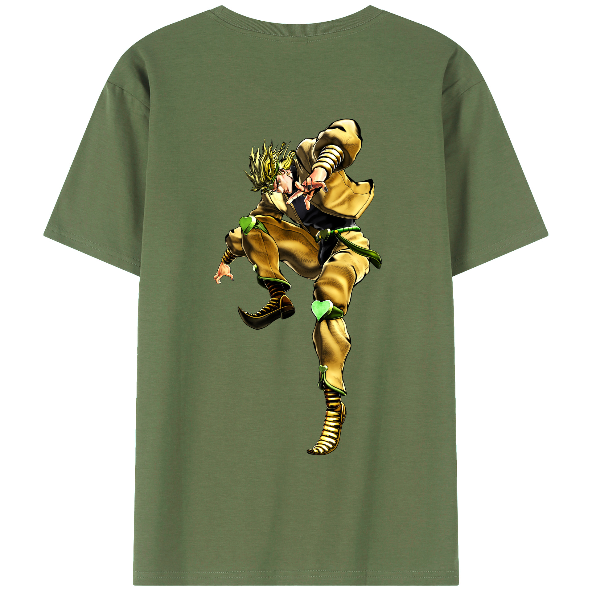 （画像用） ジョジョの奇妙な冒険 ディオ?ブランドー JoJo's Bizarre Adventure Dio Brando 綿100％ メンズ半袖Tシャツ（バックプリント） 通気性